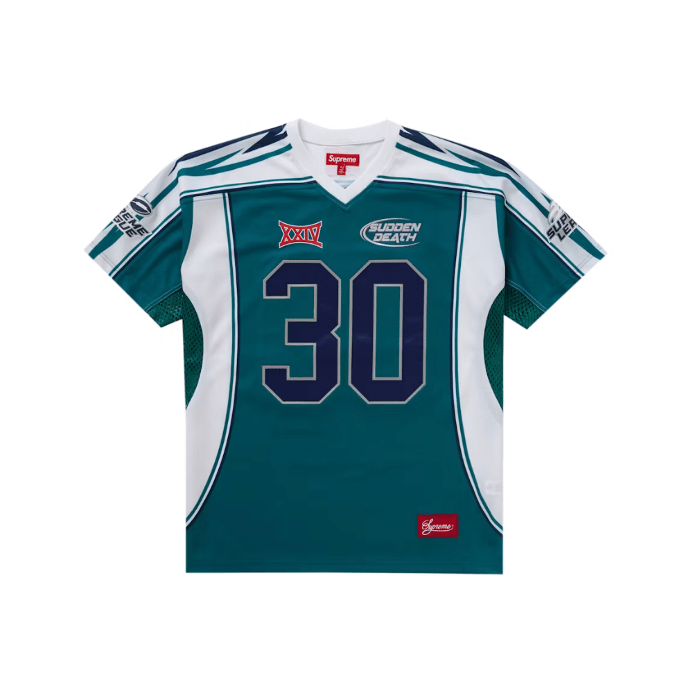 Camiseta Supreme Sudden Death Football Jersey Teal - Droper