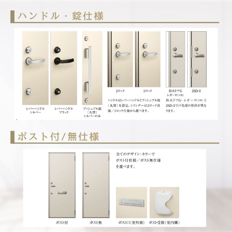 アパート用玄関ドア 2SD-Ⅱ C72型 W785×H1919mm 手動錠 断熱仕様D4 非