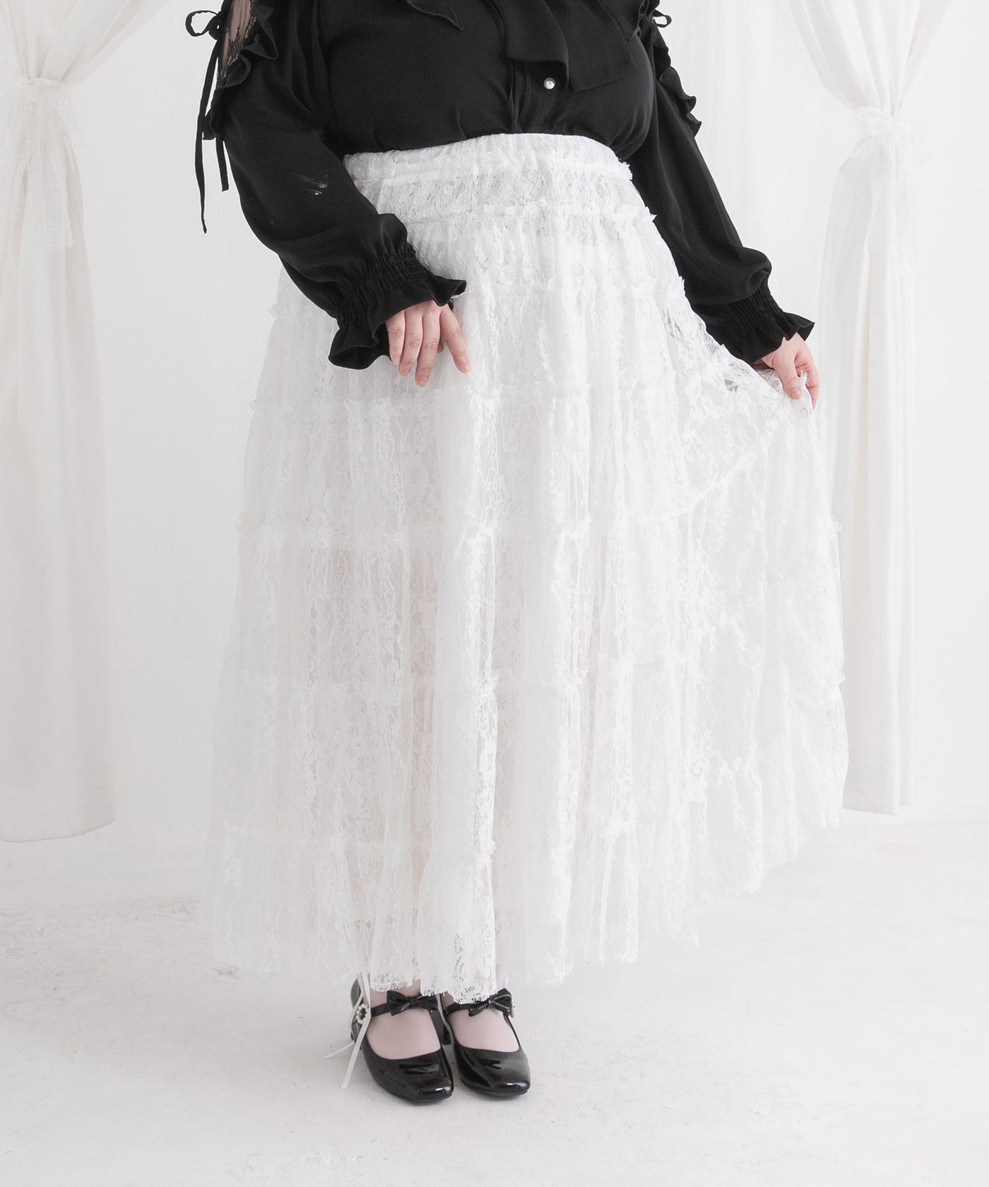 4L-6L】レースティアードロングスカート – レディースファッション通販