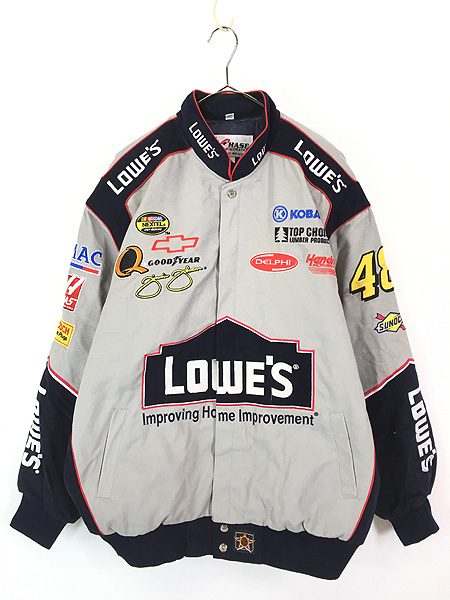 古着 CHASE 「LOWE'S」 ロウズ 企業 刺しゅう レーシング ジャケット