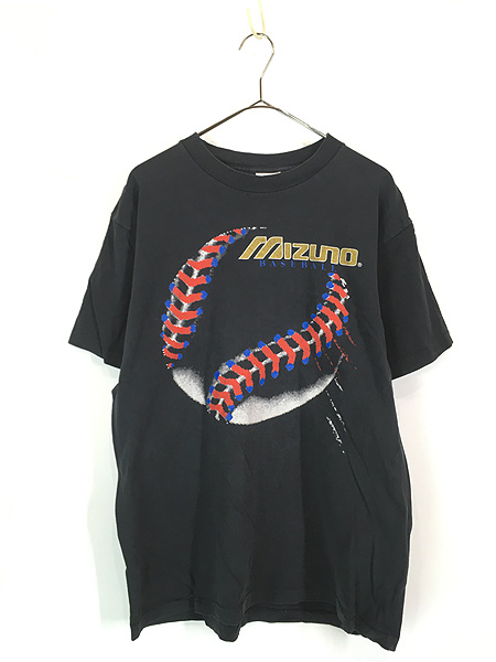 古着 90s USA製 MIZUNO ミズノ ベースボール グラフィック Tシャツ L