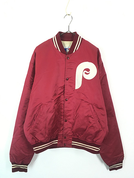 古着 80s USA製 STARTER MLB Philadelphia Phillies フィリーズ 光沢