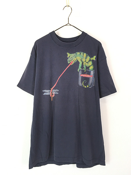 古着 90s USA製 Budweiser バドワイザー ビール 企業 カメレオン だ