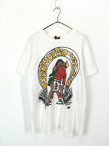 古着 90s USA製 MSP 「Ragamuffin Lover」 ロック レゲエ ブラック