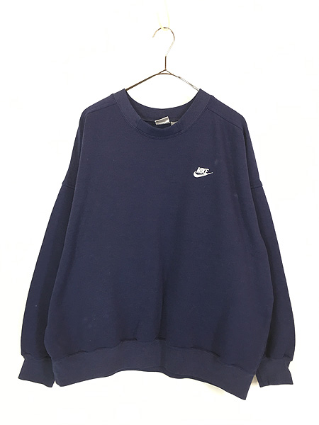 古着 90s NIKE スウォッシュ ワンポイント ソリッド スウェット