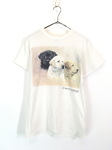 古着 00s 犬 ゴールデン レトリーバー アニマル リアル グラフィック T