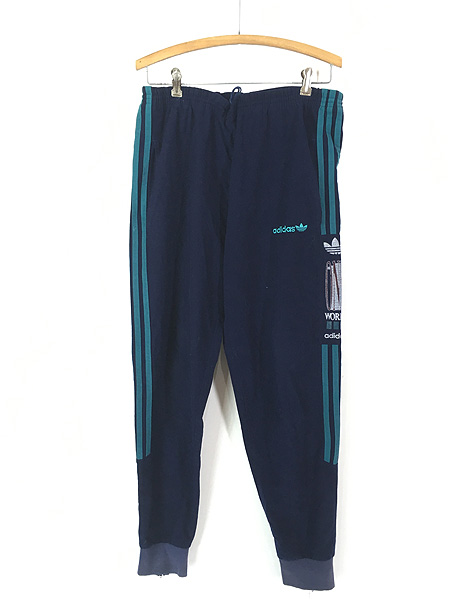 古着 90s adidas 「ONE WORLD」 3ライン ベロア パイル ジャージ