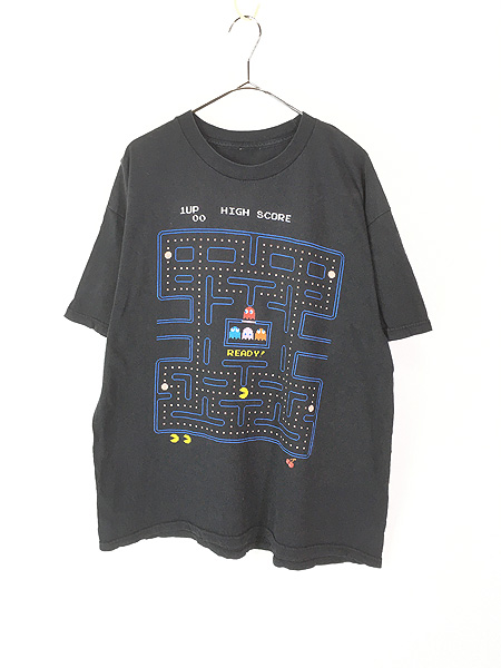 古着 00s PAC-MAN パックマン アーケード レトロ ゲーム Tシャツ XL位