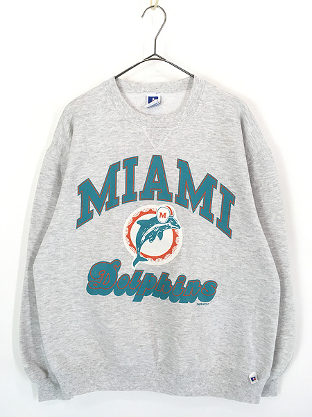 古着 90s USA製 Russell NFL Miami Dolphins ドルフィンズ 刺しゅう