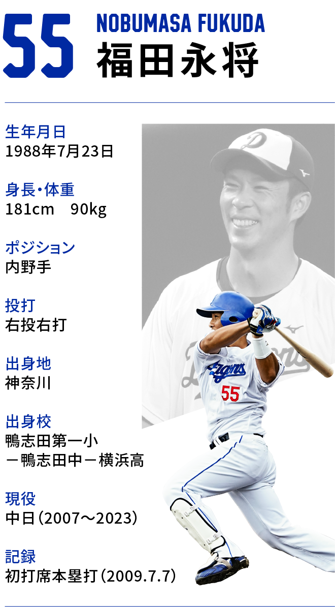 中日ドラゴンズ オフィシャルウェブサイト - 福田永将選手＆堂上直倫