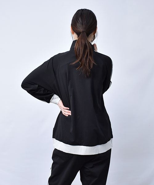 ブルゾン】 サイドライン ジャージ ブルゾン(F 02 ブラック): トップス