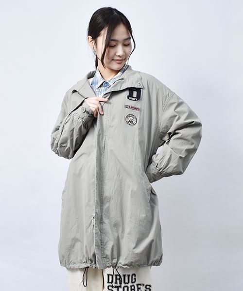 ハーフコート】 ワッペンつき ハーフコート(F 52 カーキ): トップス