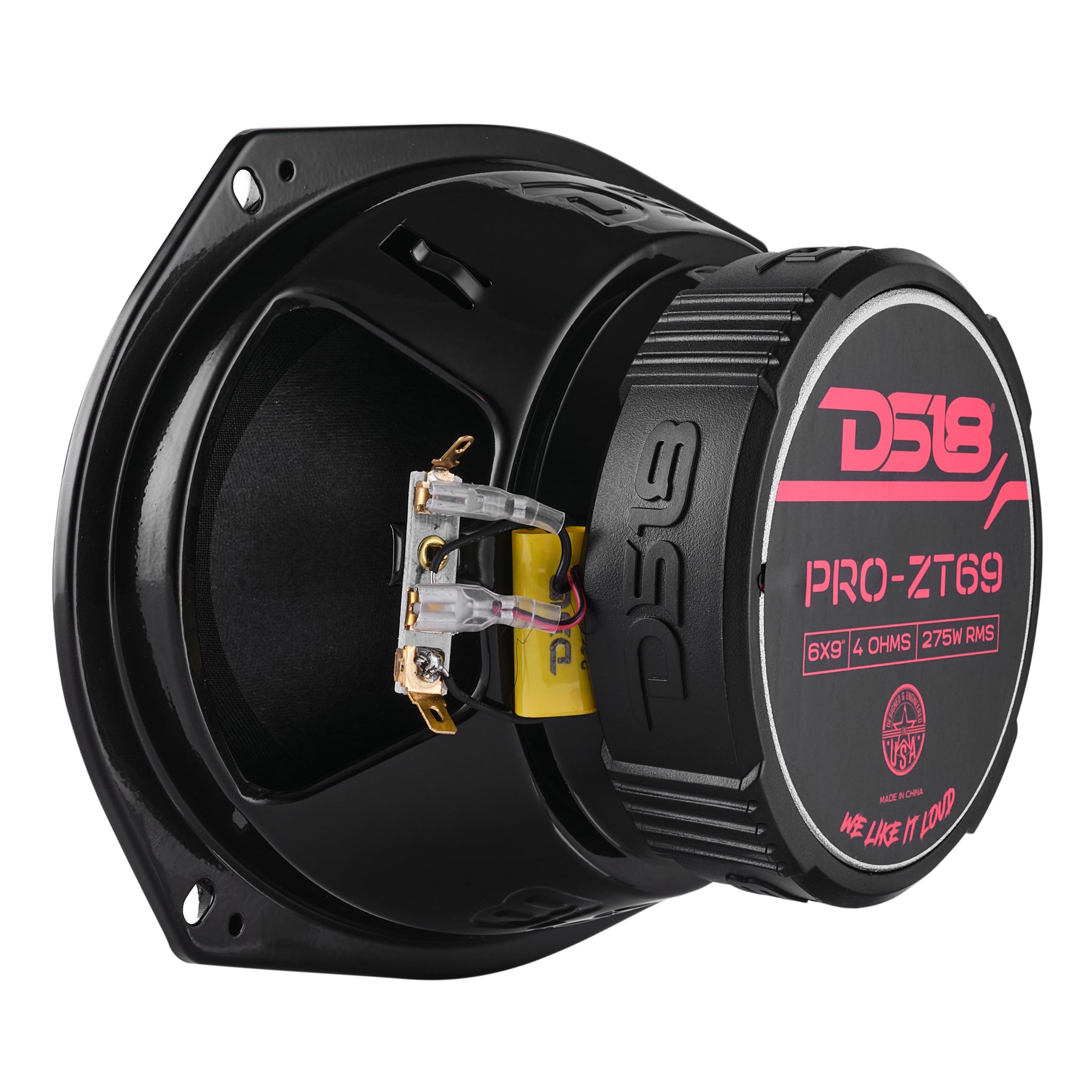 DS18 PRO-ZT 6x9 2-Way Mid-Range Loudspeaker with Built-in Bullet