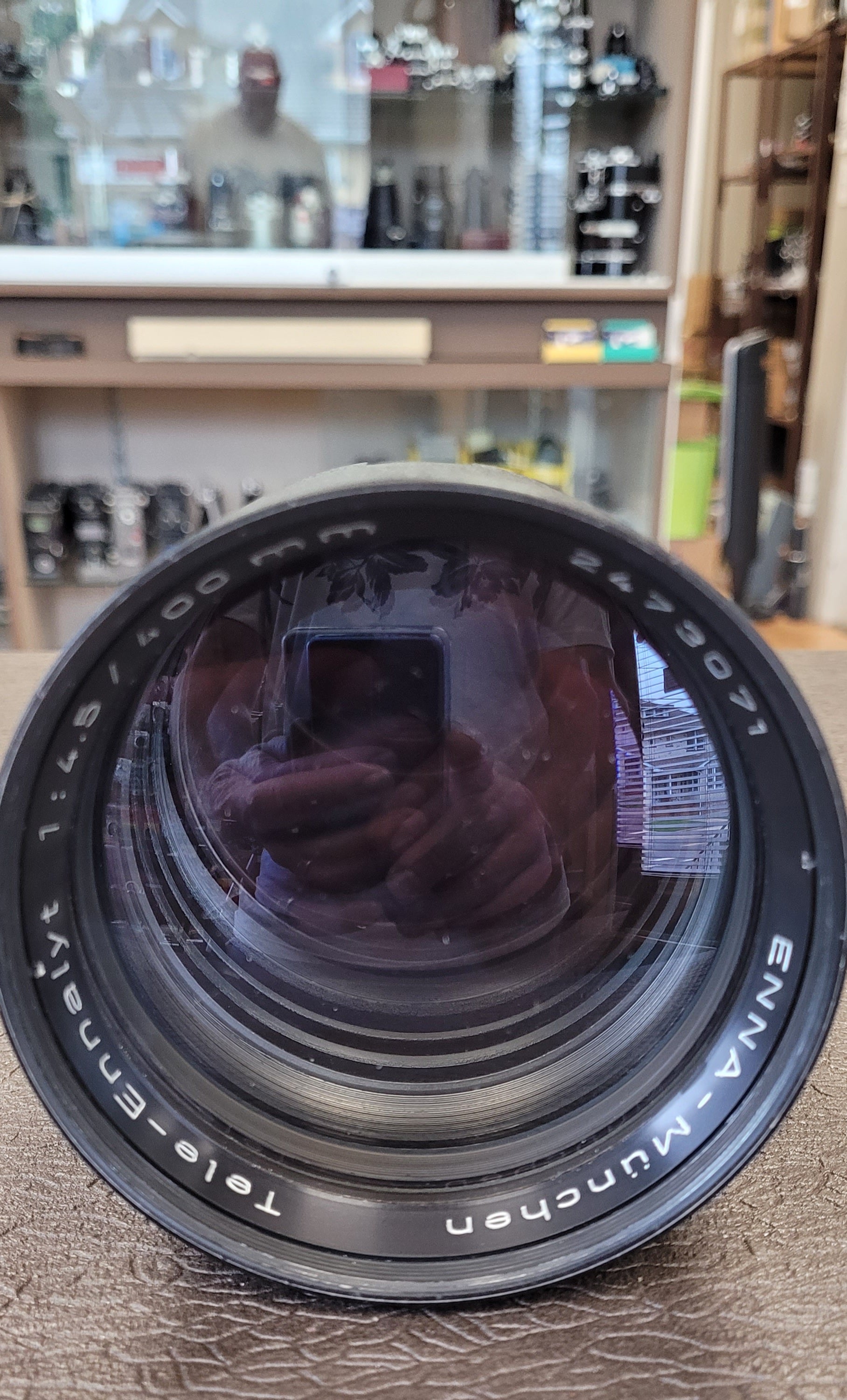 Enna Munchen Tele-Ennalyt f/4.5 400mm Lens M42 Mount with C-Mount