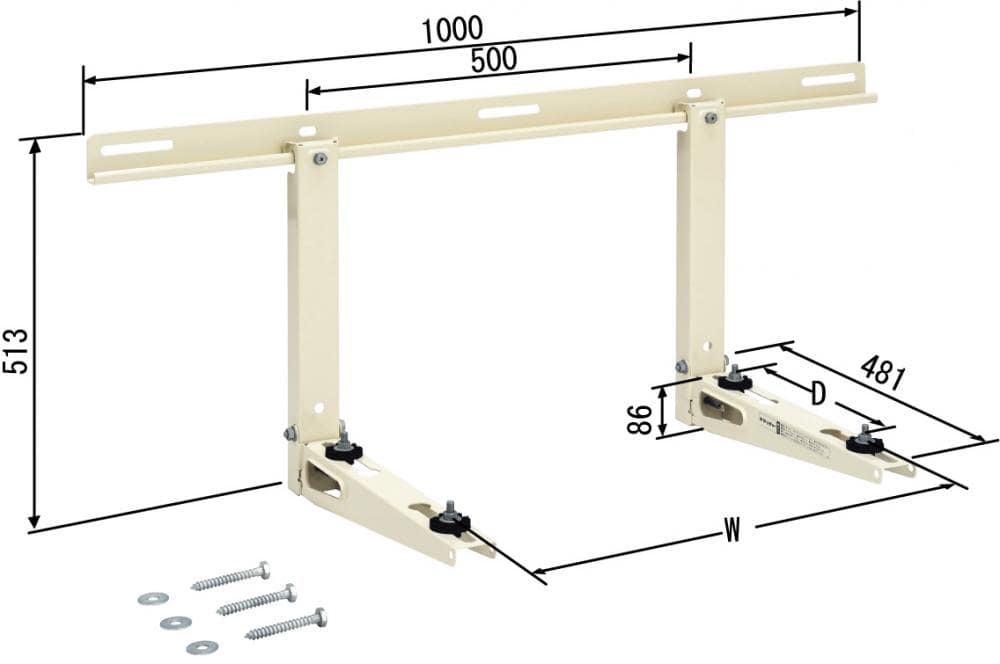日晴金属】室外機据付台 壁面用 C-KG-L: |e431（いいしざい） ネットで