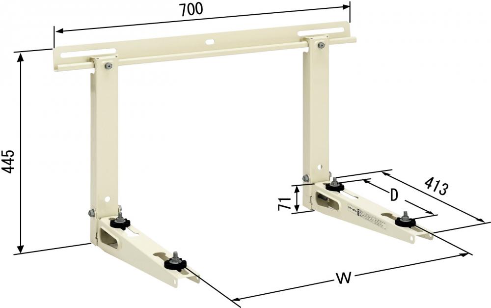日晴金属】室外機据付台 壁面用 C-KG7: |e431（いいしざい） ネットで