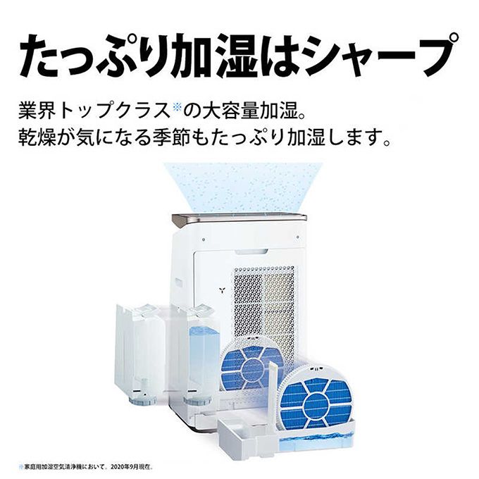 シャープ プラズマクラスター搭載 加湿空気清浄機 KI-NP100（適用畳数