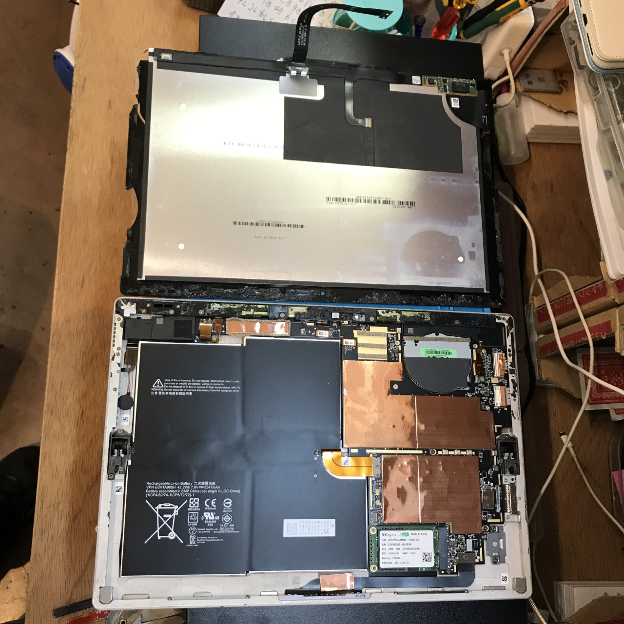 Microsoft Surface Pro 3 model 1631 タッチ不良 画面交換 修理