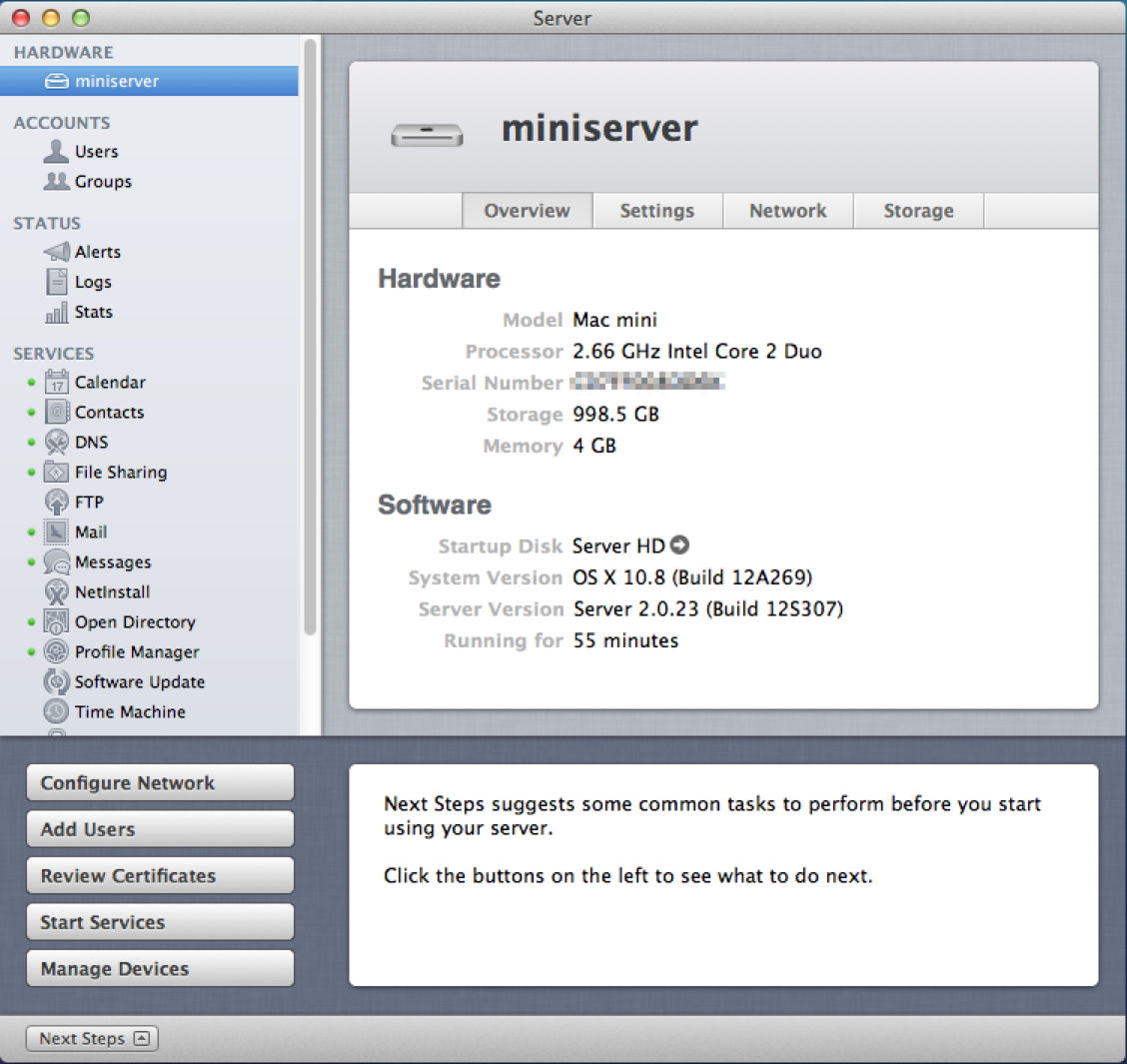 OS X Server 2.2 in August 2012 – The Eclectic Light Company