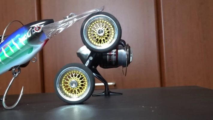 リールのハンドルノブをラジコンのホイールに換装（カスタム）してみた