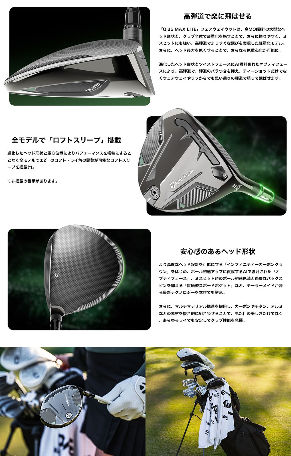 テーラーメイド Qi35 MAX LITE FAIRWAY フェアウェイウッド メンズ 右