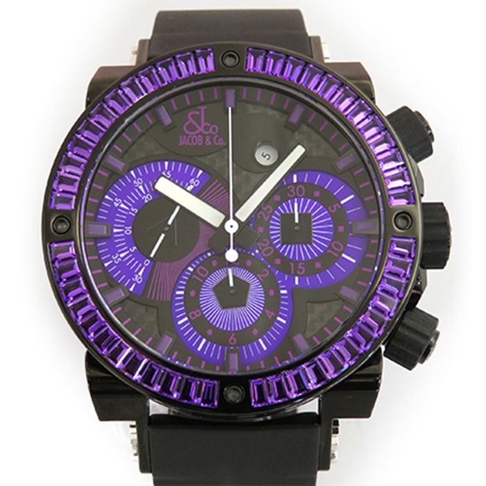 新品] ジェイコブ エピック JCE14Dブラック/パープル ステンレス（PVD