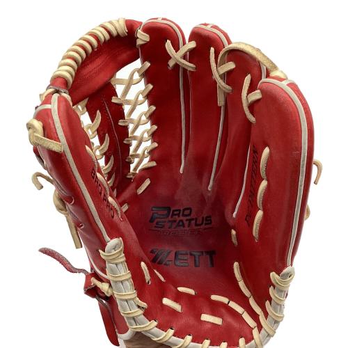 ZETT (ゼット) 軟式グローブ 約31cm レッド プロステイタス オーダー