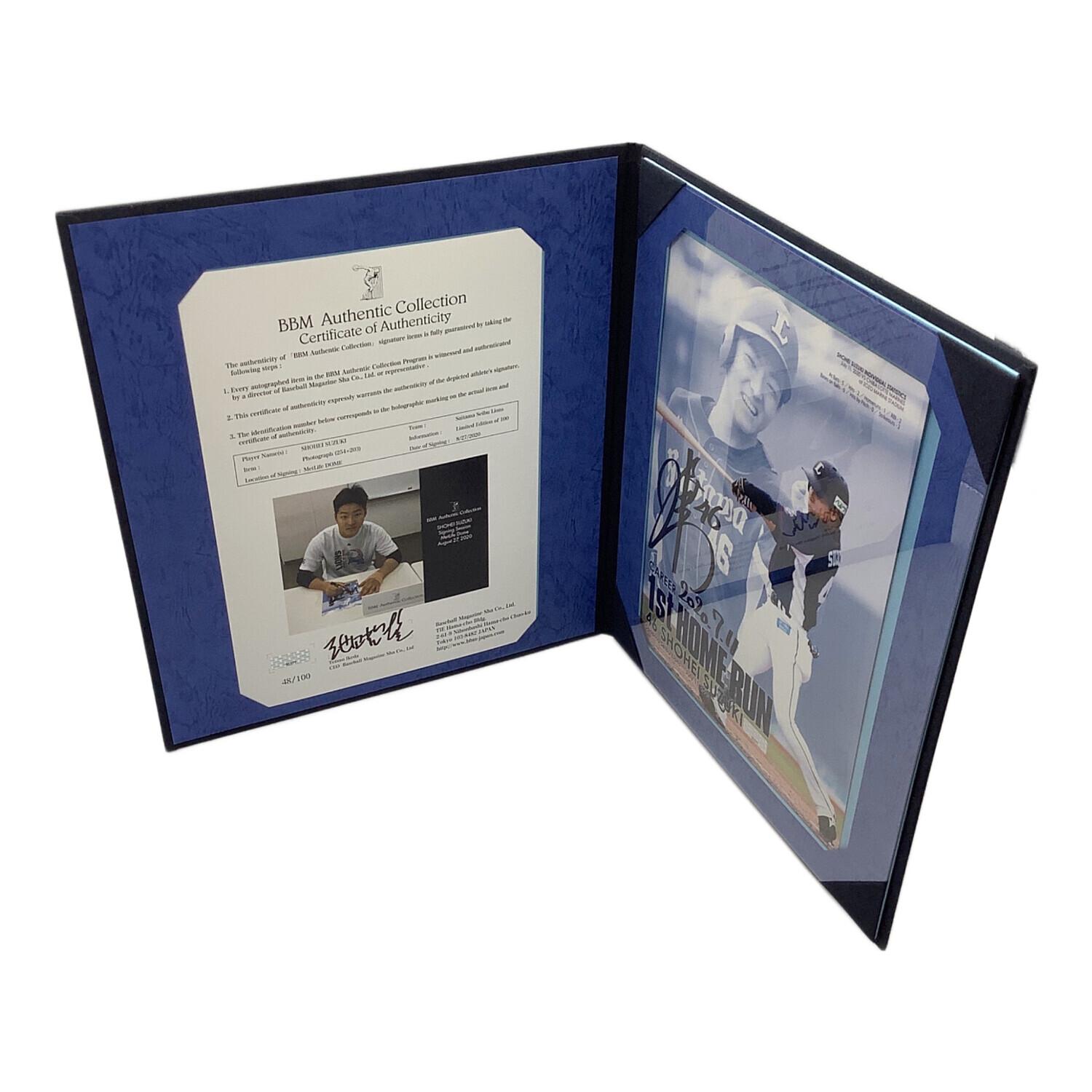 埼玉西武ライオンズ 応援グッズ ネイビー サイン色紙 鈴木将平プロ入り