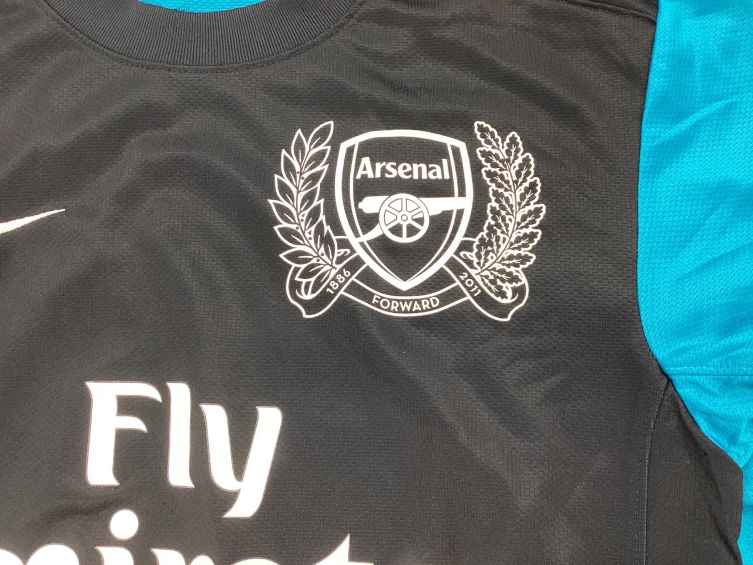 アーセナルFC サッカーユニフォーム SIZE S ブルー×ネイビー 11/12