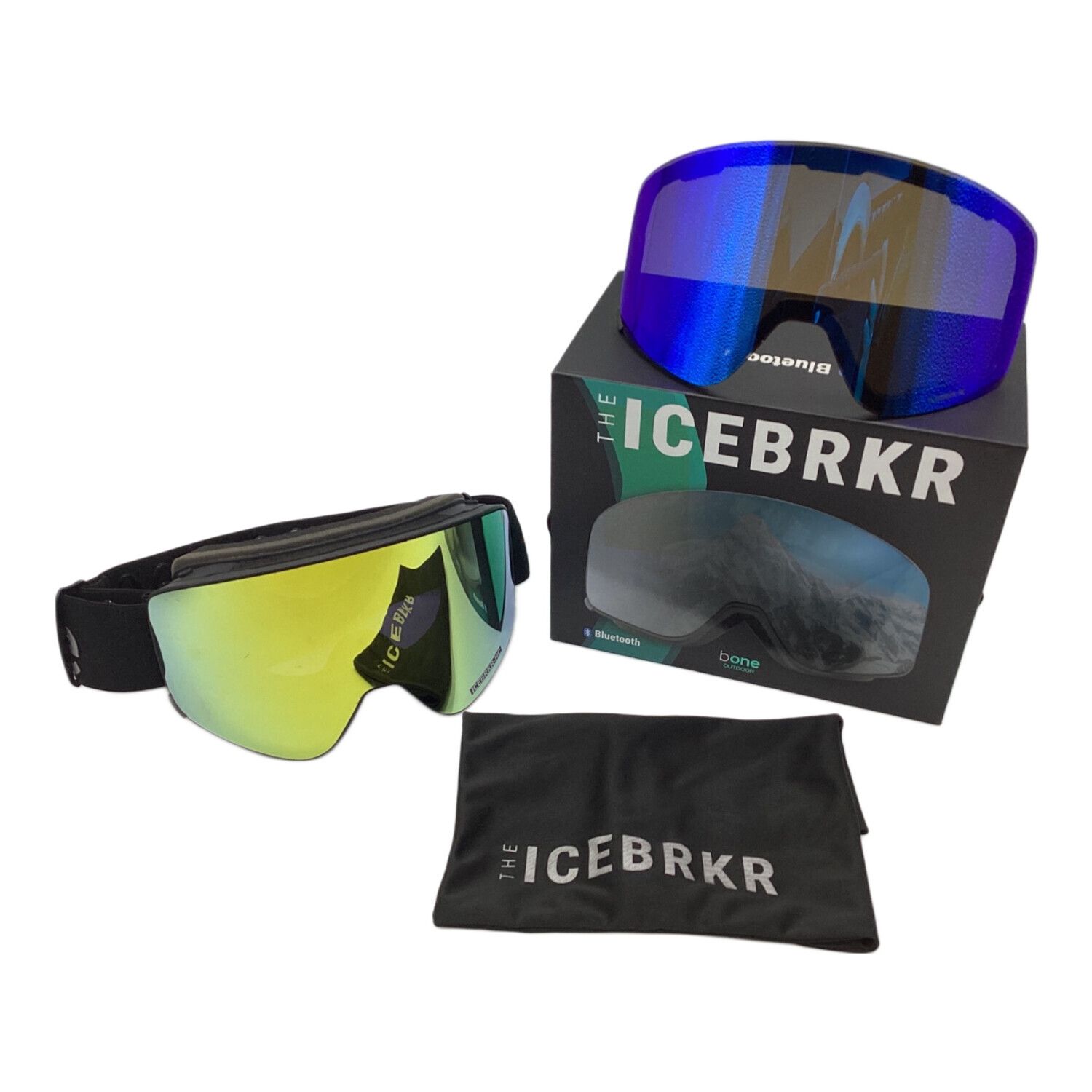 bone ゴーグル 替えレンズ・ケース・元箱付 充電ケーブル欠品 アイス