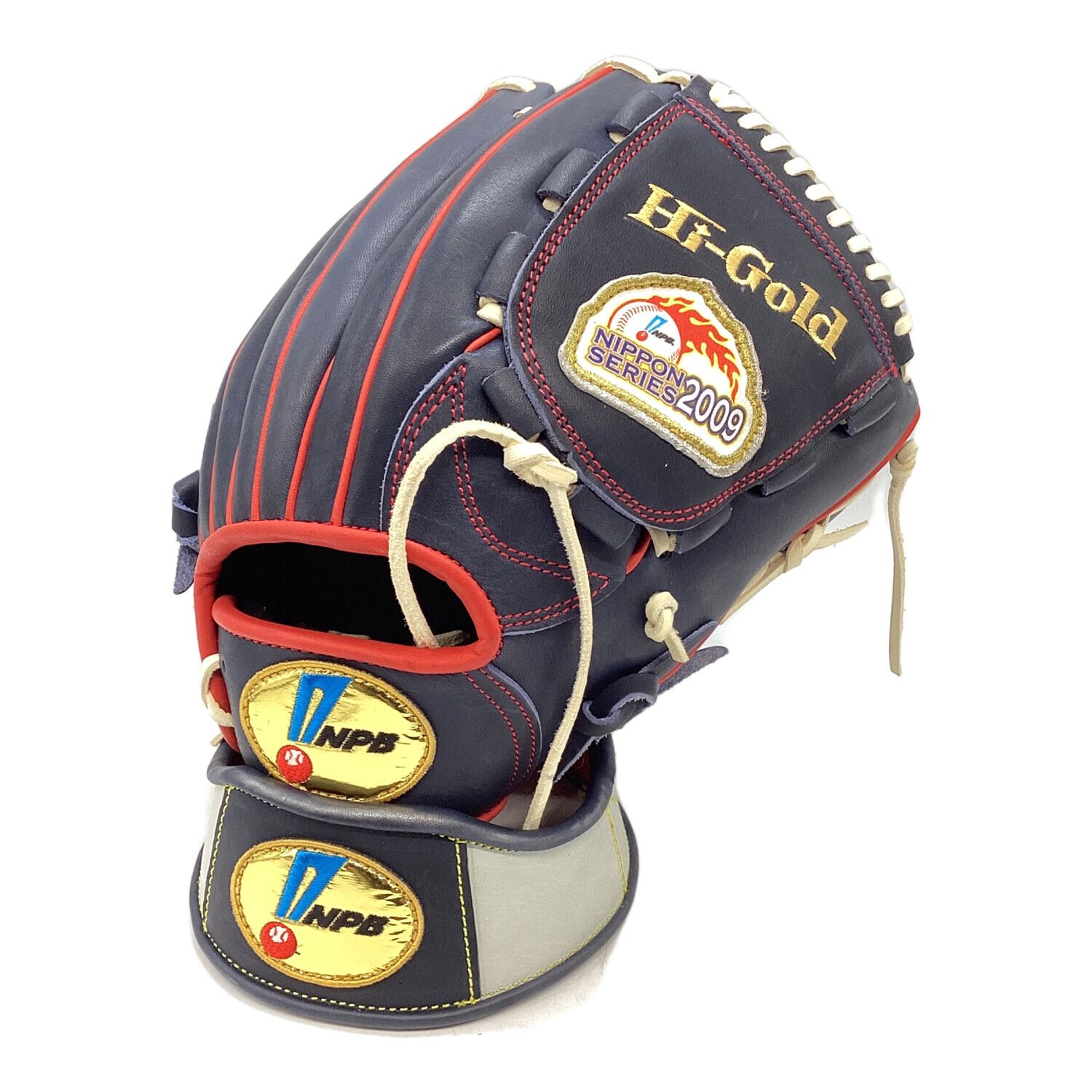 Hi Gold (ハイゴールド) グローブ ネイビー NPBマーク スタンド