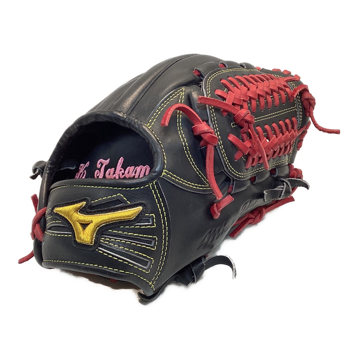 MIZUNO (ミズノ) 硬式グローブ ブラック×レッド ケース付 Mizuno Pro