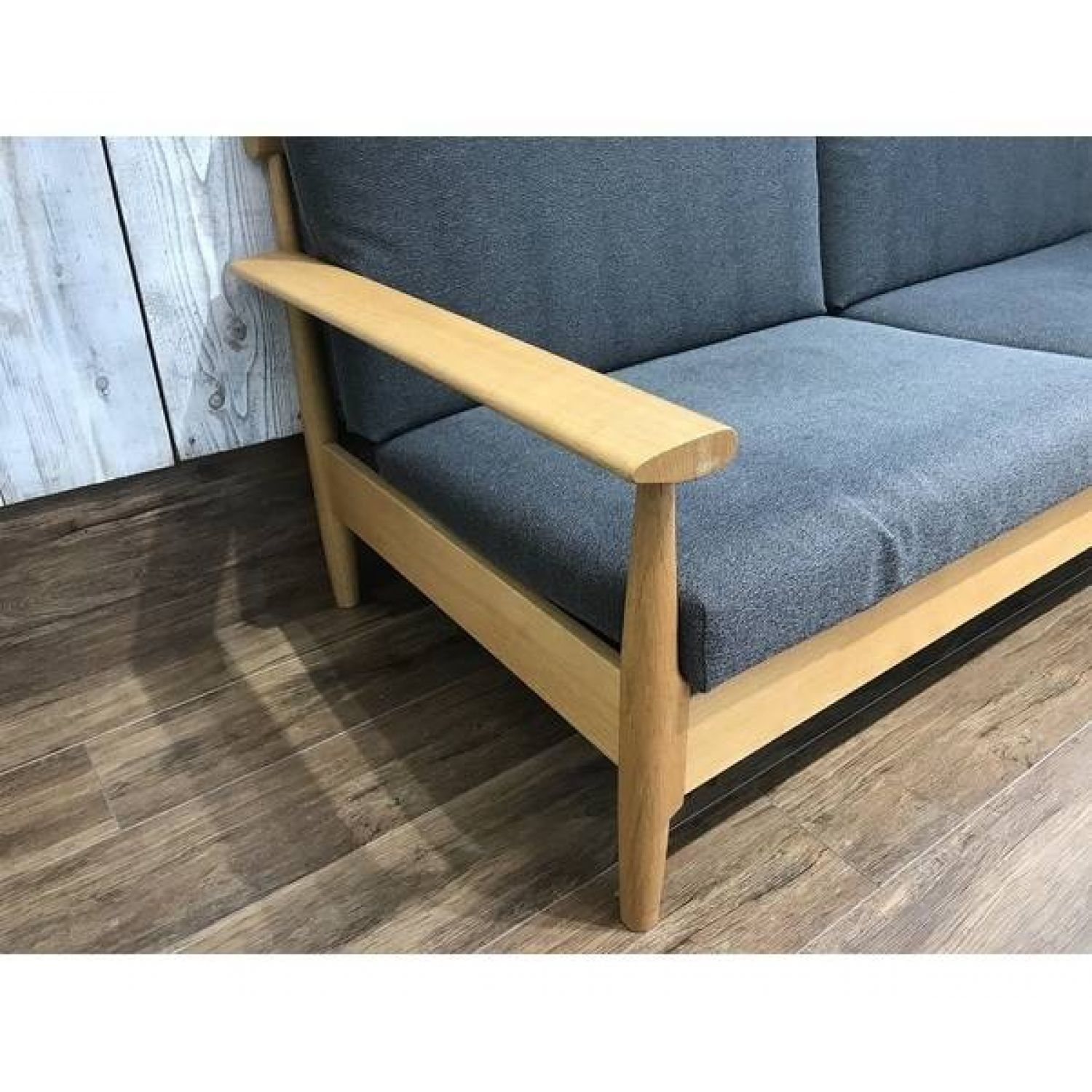 柏木工 3人掛けソファー グレー×ナチュラル 3人掛け 布 シガーロ