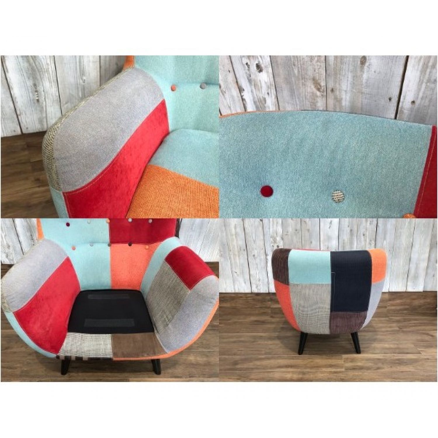 Franc franc パッチワークソファ マルチカラー 1人掛け 布 (税込