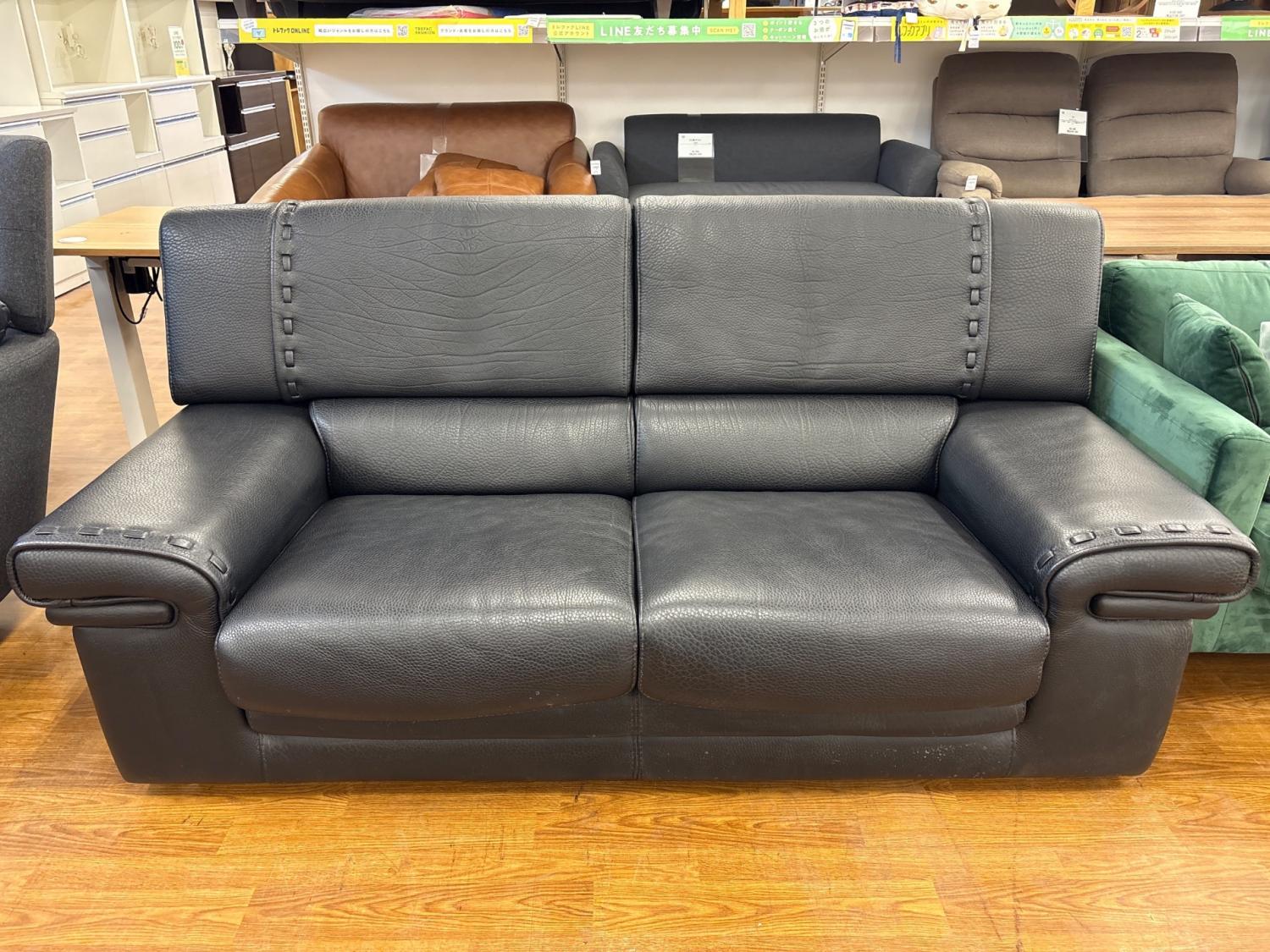 formenti (フォルメンティ) 3人掛けソファー ブラック｜トレファクONLINE