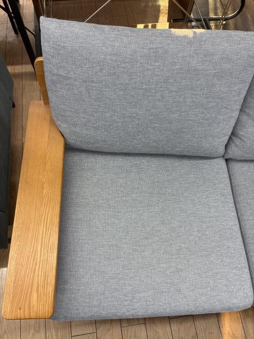 UNICO (ウニコ) 2人掛けソファー ナチュラル×グレー KIRP covering