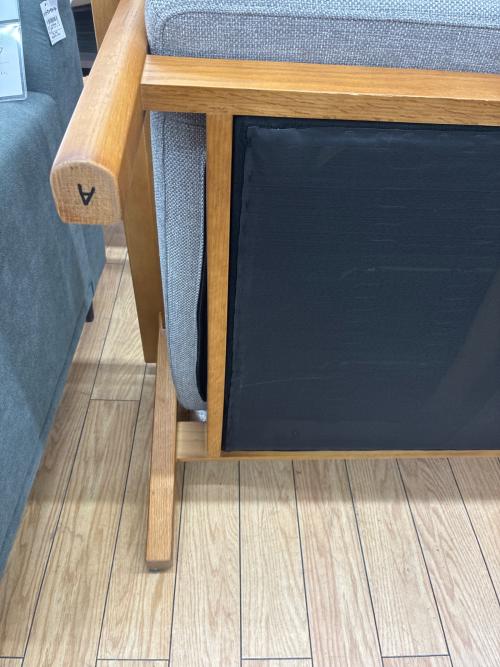 UNICO (ウニコ) 2人掛けソファー ナチュラル×グレー KIRP covering