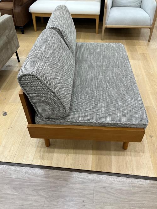 UNICO (ウニコ) 2人掛けソファー W121×D77.5×H77cm グレー×ナチュラル