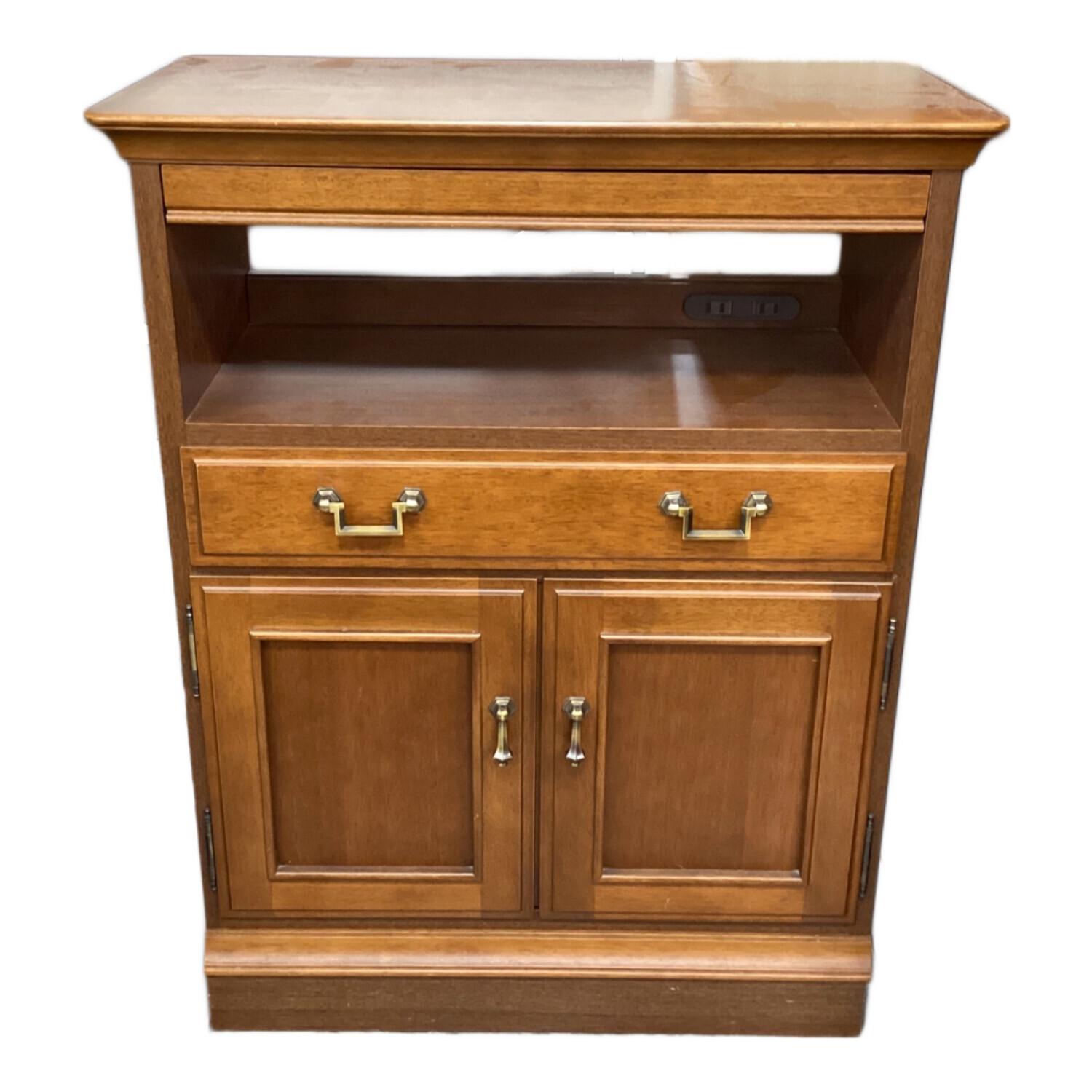 MARUNI (マルニ) 電話台 ブラウン 206 2枚扉 引き出し付 地中海