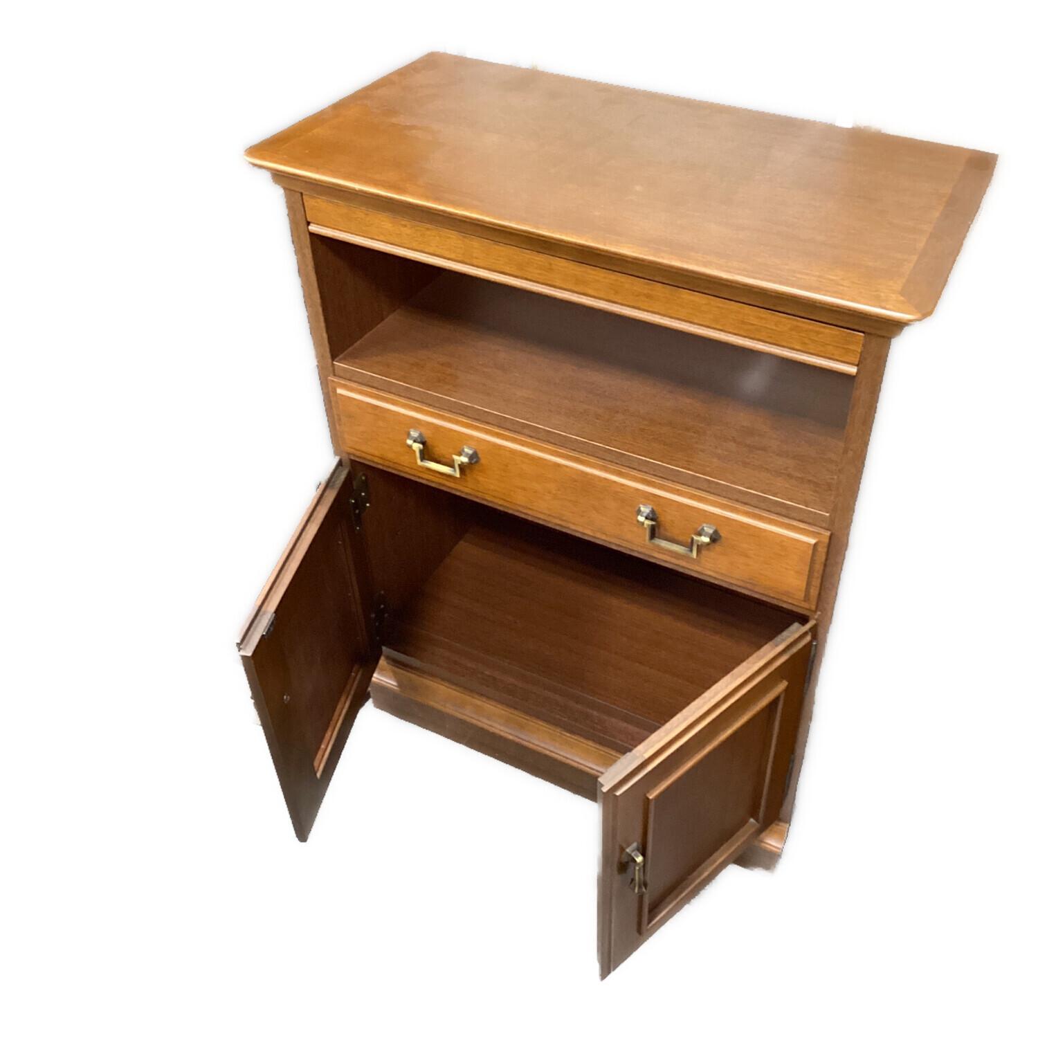 MARUNI (マルニ) 電話台 ブラウン 206 2枚扉 引き出し付 地中海