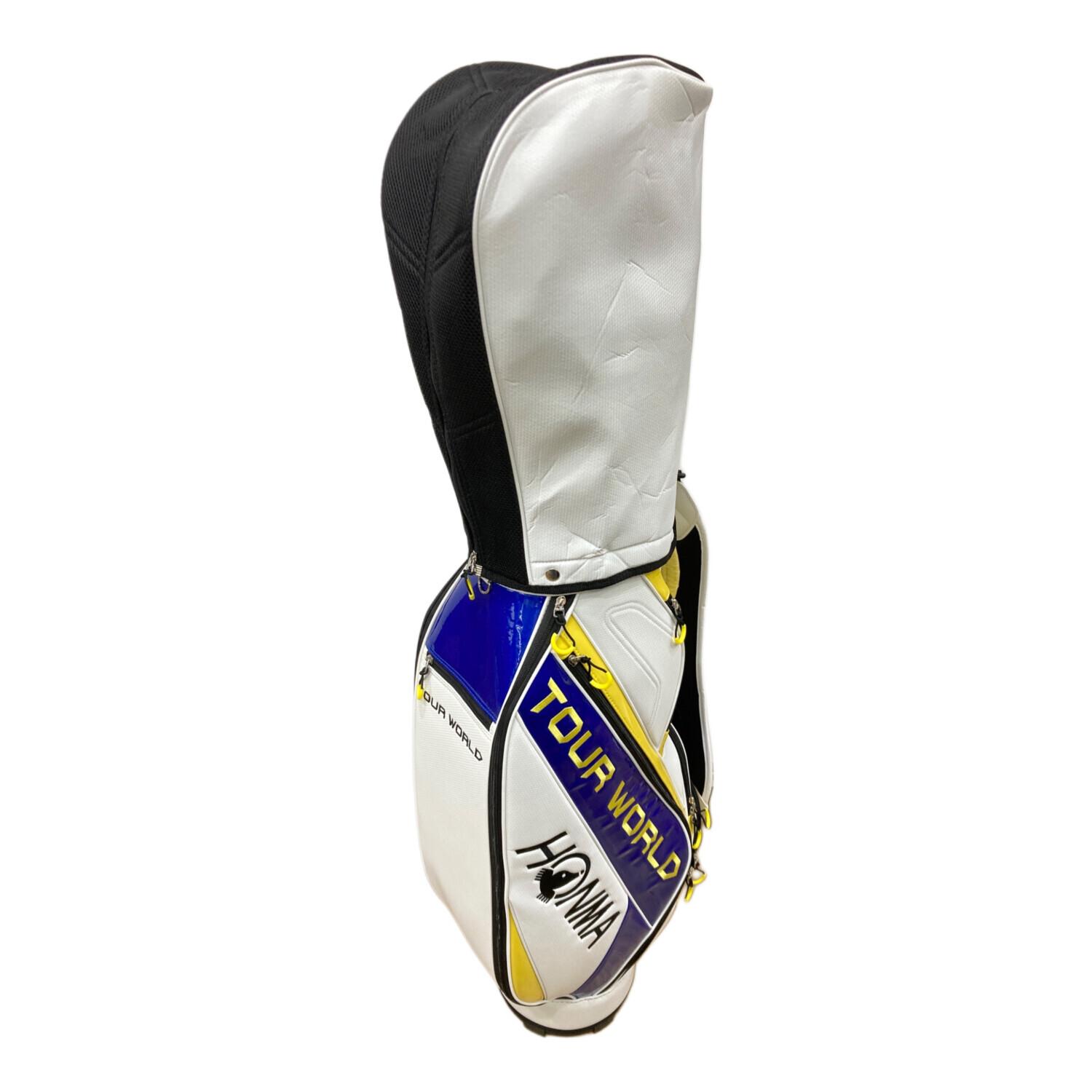 HONMA (ホンマ) キャディバッグ ホワイト×イエロー TOUR WORLD
