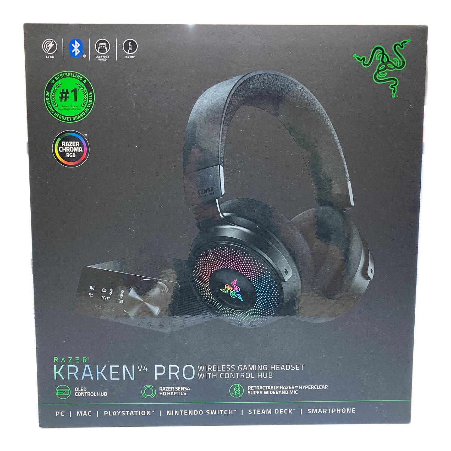 Razer ゲーミングヘッドフォンセット Kraken V4 Pro＆Base Station V2