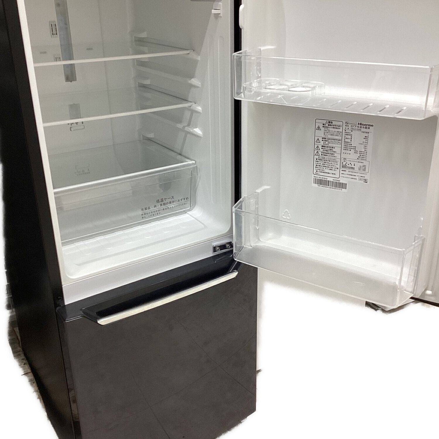 ♢Hisense 2ドア冷凍冷蔵庫【2017年製】HR-D15AB ハイセンス 2ドア