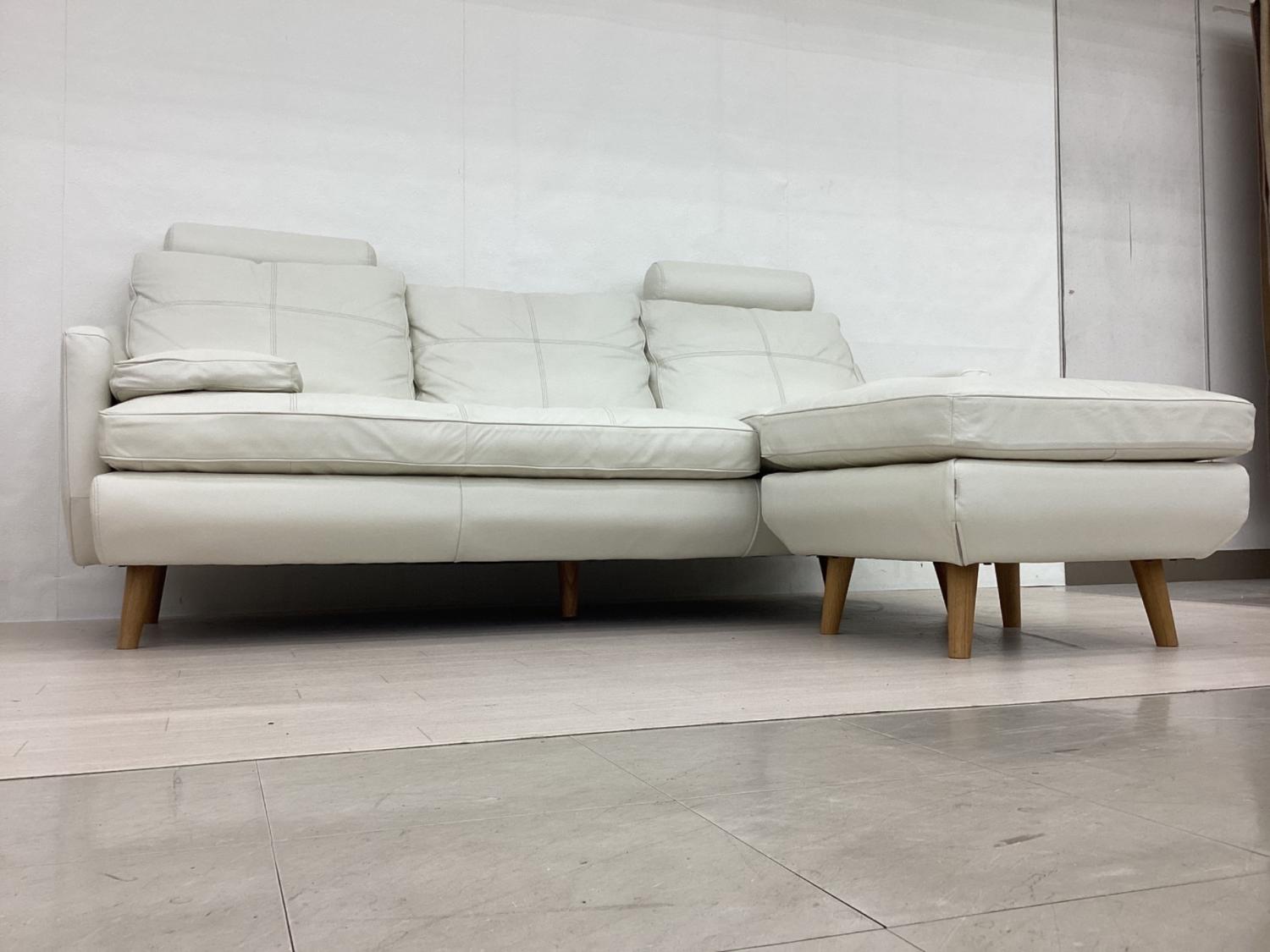 KEYUCA (ケユカ) カウチソファー ホワイト 河淳株式会社/KAWAJUN 3人