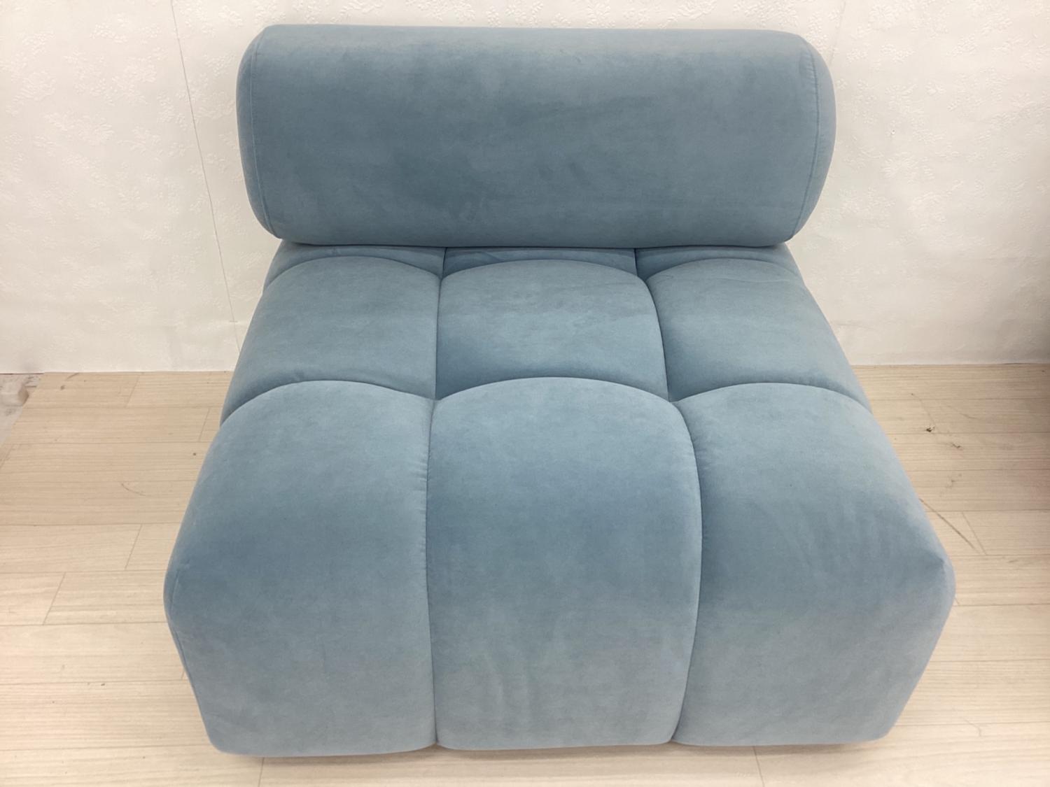 Franc franc (フランフラン) ソファー ブルー ファブリック パフィ