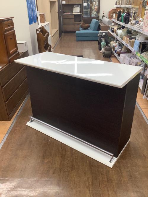 ニトリ キッチンカウンター 幅:約120㎝ ホワイト×ブラウン MULTI2