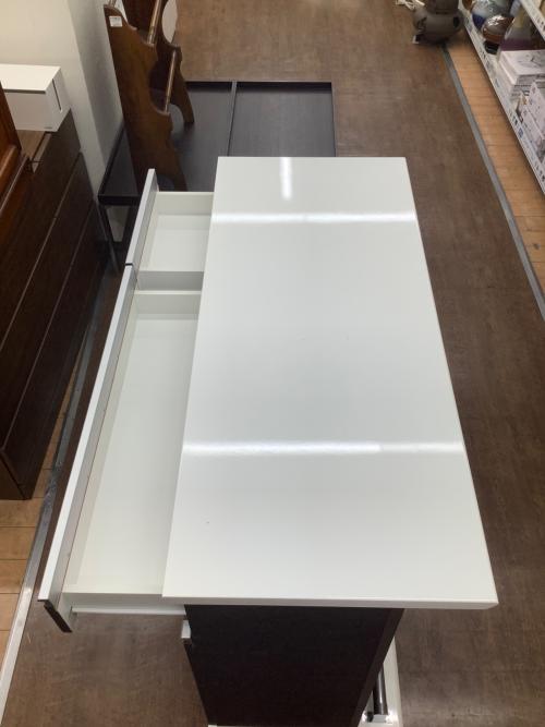 ニトリ キッチンカウンター 幅:約120㎝ ホワイト×ブラウン MULTI2