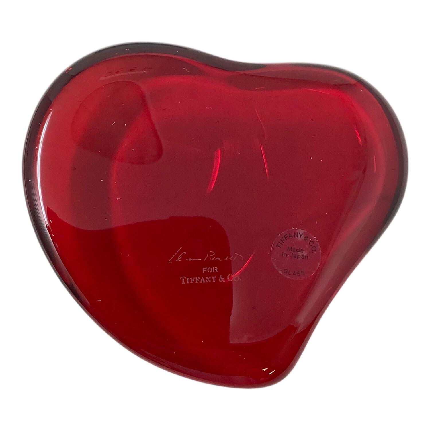 TIFFANY & Co. (ティファニー) ペーパーウェイト ハート レッド
