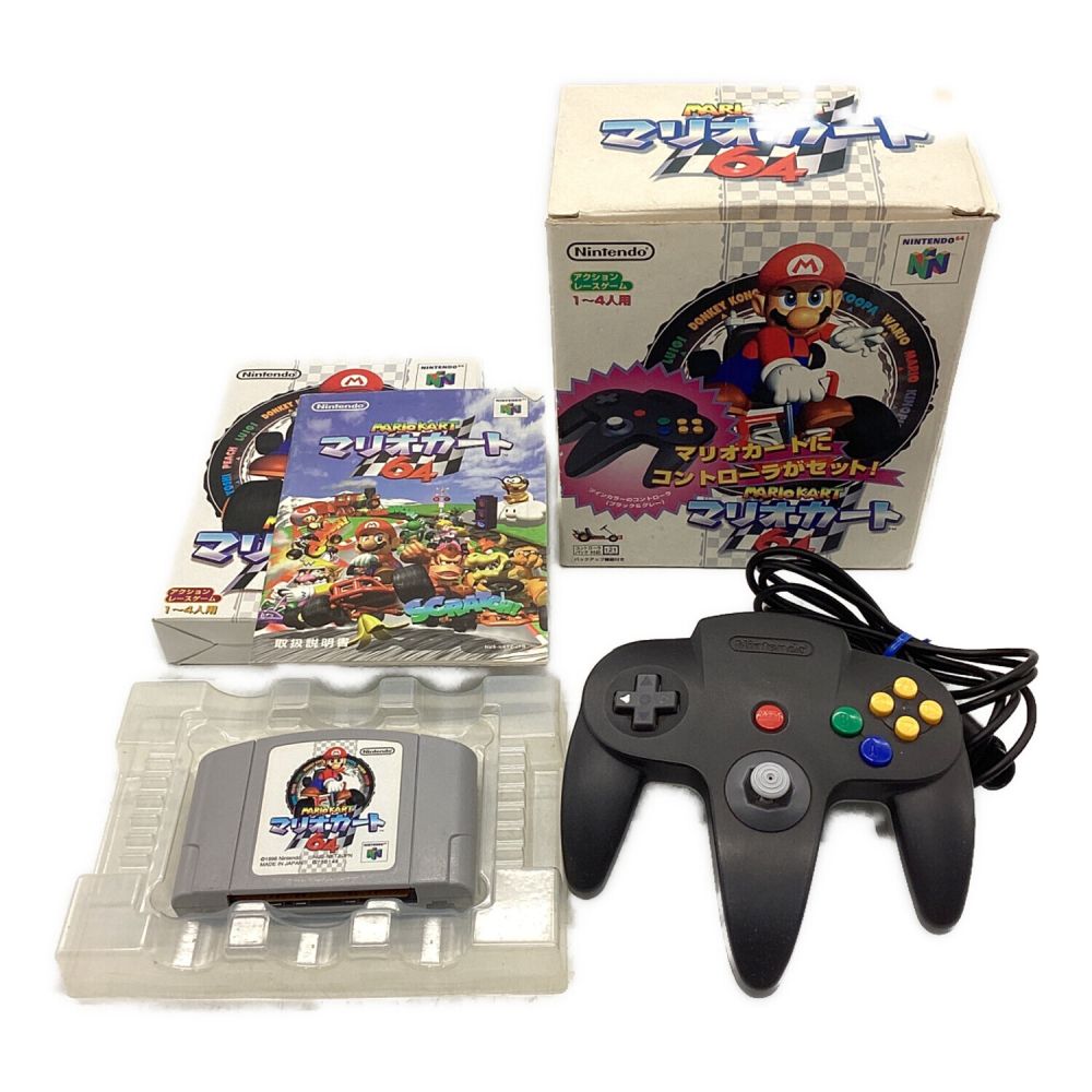Nintendo64用ソフト 箱説・コントローラー付き マリオカート64 CERO A