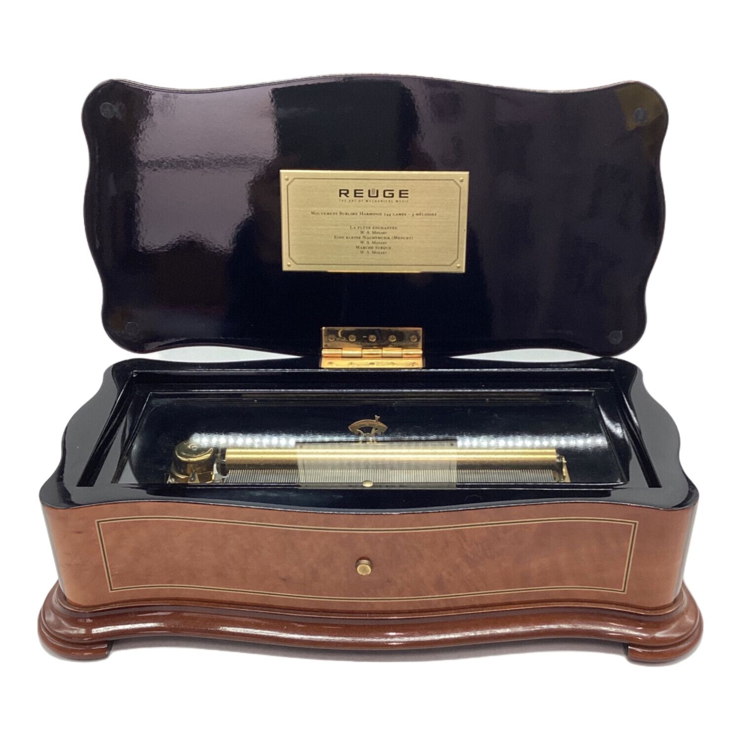 REUGE (リュージュ) オルゴール(144弁) ロマーナ白バラ モーツアルト